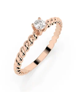 Solitaire Ring (Round), 0.08 ct — 101-10038(2.7) - Image 7