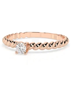 Solitaire Ring (Round), 0.08 ct — 101-10038(2.7) - Image 9