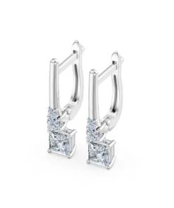 Solitaire Eternity Earring, 0.8 ct — 102-10143(0.40)PR - Image 3