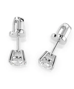 Alternative view of Solitaire Butterfly Earring (Round), 0.9 ct — 102-10012/1(4.8)