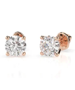 Solitaire Butterfly Earring (Round), 0.9 ct — 102-10012/1(4.8) - Image 5
