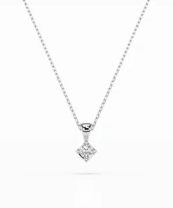Solitaire Necklace (Round), 0.08 ct — 104-10014(2.7)