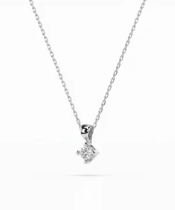 Alternative view of Solitaire Necklace (Round), 0.08 ct — 104-10014(2.7)