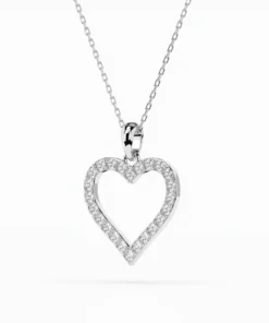 Alternative view of Minimalism Necklace (Round), 0.31 ct — 104-10060