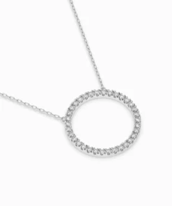 Minimalism Necklace (Round), 0.2 ct — 104-10023 - Image 3