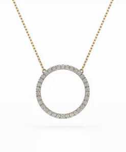 Minimalism Necklace (Round), 0.2 ct — 104-10023 - Image 4