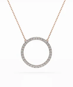 Minimalism Necklace (Round), 0.2 ct — 104-10023 - Image 7