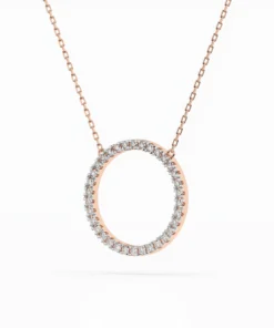 Minimalism Necklace (Round), 0.2 ct — 104-10023 - Image 8