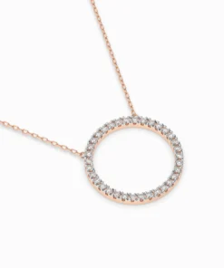 Minimalism Necklace (Round), 0.2 ct — 104-10023 - Image 9