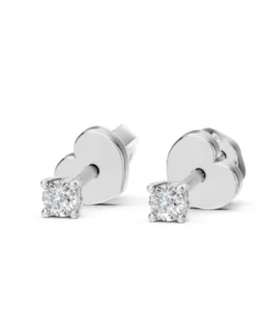Alternative view of Solitaire Butterfly Earring (Round), 0.12 ct — 102-10012/1(2.5)