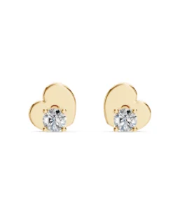 Solitaire Butterfly Earring (Round), 0.12 ct — 102-10012/1(2.5) - Image 4