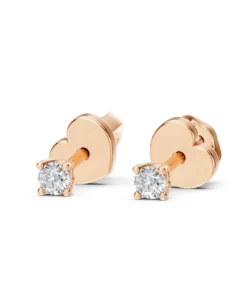 Solitaire Butterfly Earring (Round), 0.12 ct — 102-10012/1(2.5) - Image 8