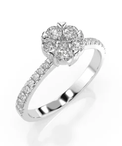 Illusion Ring (Round), 0.1 ct — 101-10015/4(3.0)