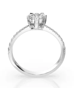 Alternative view of Illusion Ring (Round), 0.1 ct — 101-10015/4(3.0)
