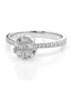 Illusion Ring (Round), 0.1 ct — 101-10015/4(3.0) - Image 3