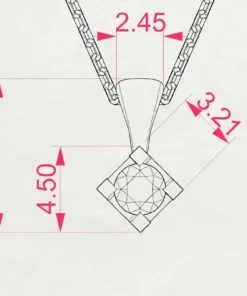 Solitaire Necklace (Round), 0.08 ct — 104-10014(2.7) - Image 10