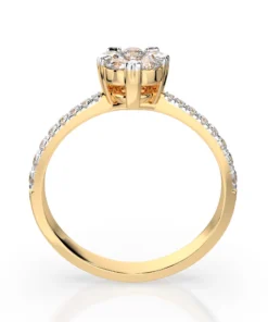 Illusion Ring (Round), 0.1 ct — 101-10015/4(3.0) - Image 5