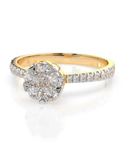Illusion Ring (Round), 0.1 ct — 101-10015/4(3.0) - Image 6