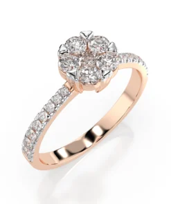 Illusion Ring (Round), 0.1 ct — 101-10015/4(3.0) - Image 7