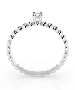 Alternative view of Solitaire Ring (Round), 0.06 ct — 101-10039(2.5)