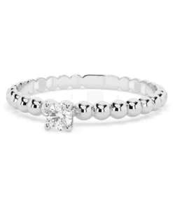 Solitaire Ring (Round), 0.06 ct — 101-10039(2.5) - Image 3