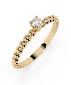 Solitaire Ring (Round), 0.06 ct — 101-10039(2.5) - Image 4