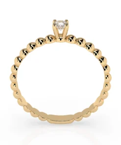 Solitaire Ring (Round), 0.06 ct — 101-10039(2.5) - Image 5