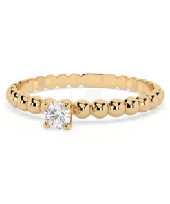 Solitaire Ring (Round), 0.06 ct — 101-10039(2.5) - Image 6