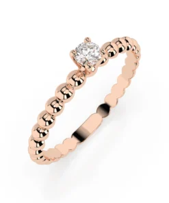 Solitaire Ring (Round), 0.06 ct — 101-10039(2.5) - Image 7