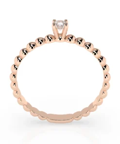 Solitaire Ring (Round), 0.06 ct — 101-10039(2.5) - Image 8
