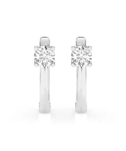 Solitaire English Lock Earring (Round), 0.6 ct — 102-10089(4.2)
