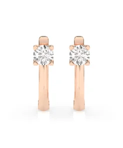 Solitaire English Lock Earring (Round), 0.6 ct — 102-10089(4.2) - Image 7