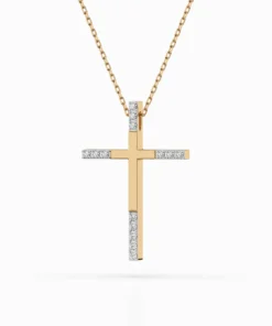 Minimalism Necklace (Round), 0.08 ct — 104-10016 - Image 5