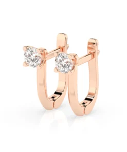 Solitaire English Lock Earring (Round), 0.6 ct — 102-10089(4.2) - Image 9