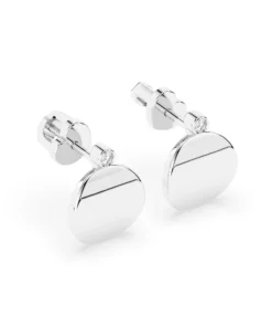 Alternative view of Minimalism Earring (Round), 0.04 ct — 102-10067