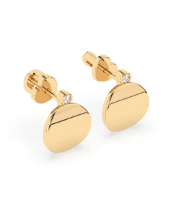 Minimalism Earring (Round), 0.04 ct — 102-10067 - Image 5