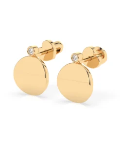 Minimalism Earring (Round), 0.04 ct — 102-10067 - Image 6