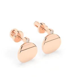 Minimalism Earring (Round), 0.04 ct — 102-10067 - Image 8
