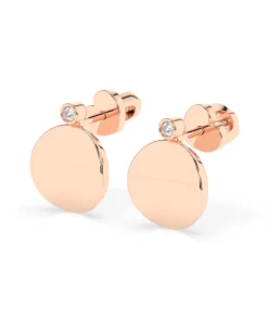 Minimalism Earring (Round), 0.04 ct — 102-10067 - Image 9