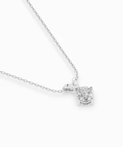 Solitaire Necklace (Round), 0.3 ct — 104-10037(4.2) - Image 3