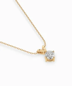 Solitaire Necklace (Round), 0.3 ct — 104-10037(4.2) - Image 6