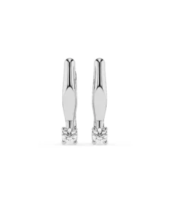 Solitaire English Lock Earring (Round), 0.12 ct — 102-10035(2.5)