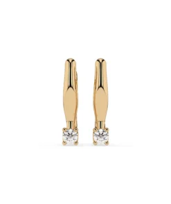 Solitaire English Lock Earring (Round), 0.12 ct — 102-10035(2.5) - Image 4