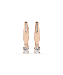 Solitaire English Lock Earring (Round), 0.12 ct — 102-10035(2.5) - Image 7