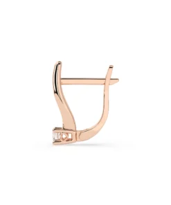 Solitaire English Lock Earring (Round), 0.12 ct — 102-10035(2.5) - Image 8