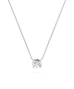 Solitaire Necklace (Round), 0.4 ct — 104-10040(4.7) - Image 3