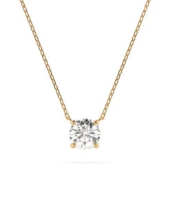 Solitaire Necklace (Round), 0.4 ct — 104-10040(4.7) - Image 4
