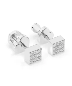 Alternative view of Illusion Earring (Round), 0.11 ct — 102-10063