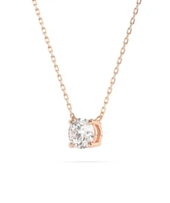 Solitaire Necklace (Round), 0.4 ct — 104-10040(4.7) - Image 8