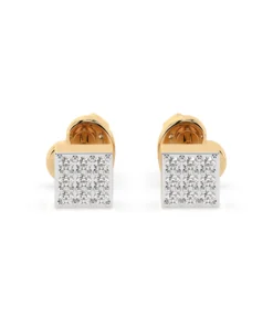 Illusion Earring (Round), 0.11 ct — 102-10063 - Image 4